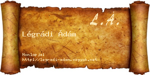 Légrádi Ádám névjegykártya